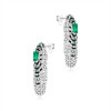 RichandRare-BLACK-PAIR OF EMERALD, ONYX AND DIAMOND PENDENT EARRINGS